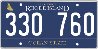 RI license plate 330760