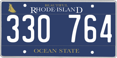 RI license plate 330764