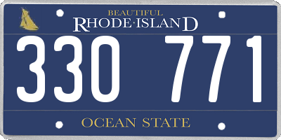 RI license plate 330771