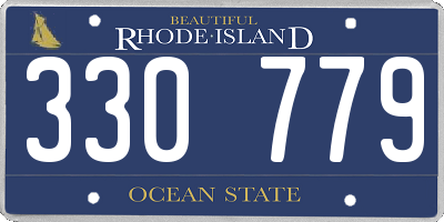 RI license plate 330779