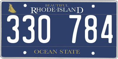 RI license plate 330784