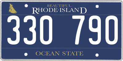 RI license plate 330790