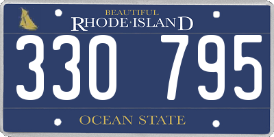RI license plate 330795
