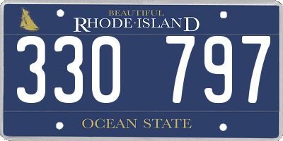 RI license plate 330797