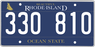 RI license plate 330810