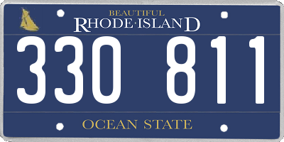 RI license plate 330811