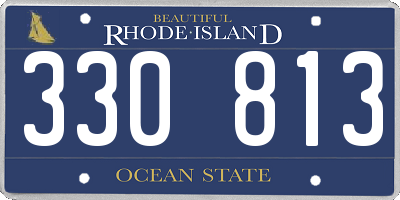 RI license plate 330813