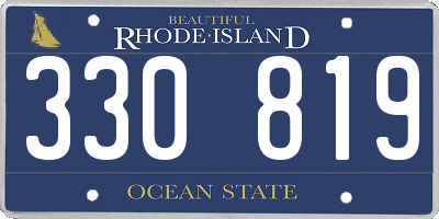 RI license plate 330819