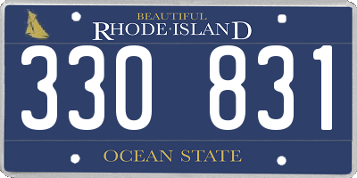 RI license plate 330831