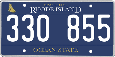 RI license plate 330855