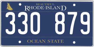 RI license plate 330879