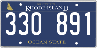 RI license plate 330891