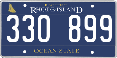 RI license plate 330899