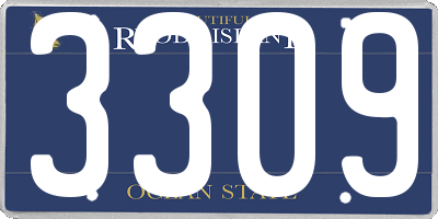 RI license plate 3309