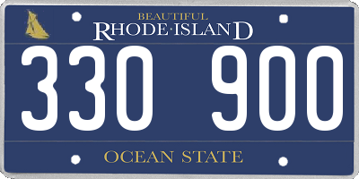 RI license plate 330900
