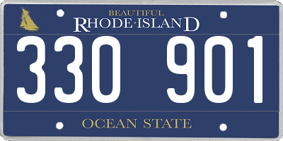 RI license plate 330901