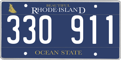 RI license plate 330911