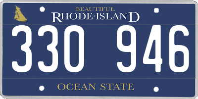 RI license plate 330946
