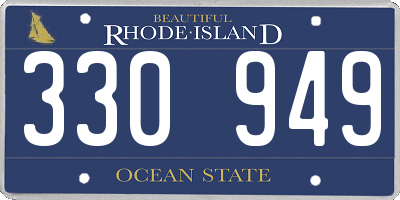 RI license plate 330949