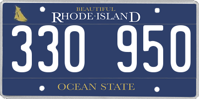 RI license plate 330950