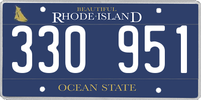 RI license plate 330951