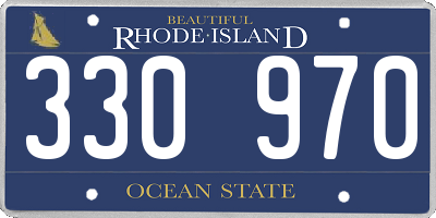 RI license plate 330970