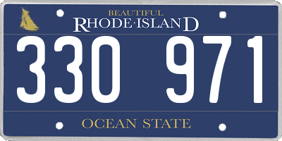 RI license plate 330971