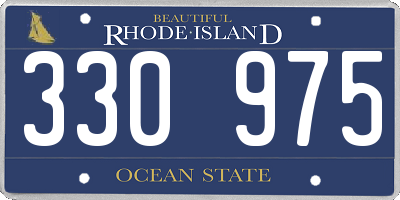 RI license plate 330975