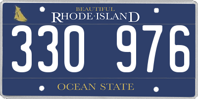 RI license plate 330976