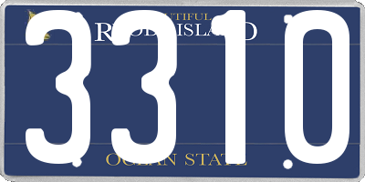 RI license plate 3310