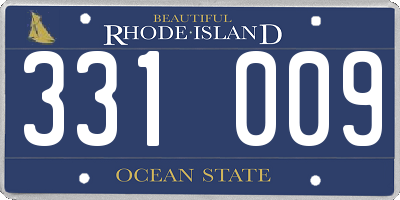 RI license plate 331009