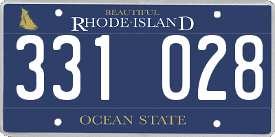 RI license plate 331028