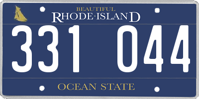 RI license plate 331044