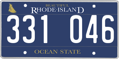 RI license plate 331046