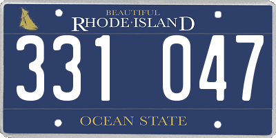 RI license plate 331047