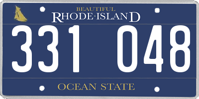 RI license plate 331048