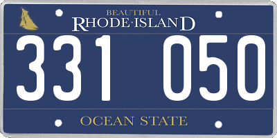 RI license plate 331050