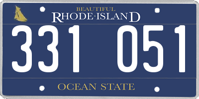 RI license plate 331051
