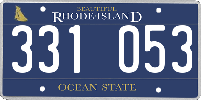 RI license plate 331053