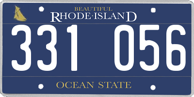 RI license plate 331056