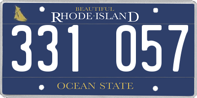 RI license plate 331057