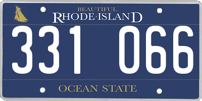 RI license plate 331066