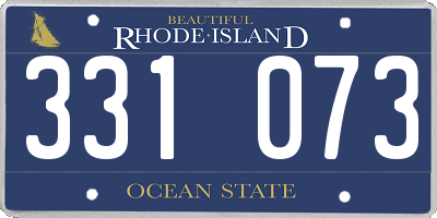 RI license plate 331073