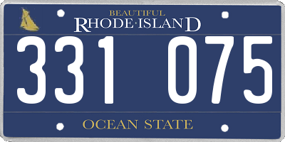 RI license plate 331075
