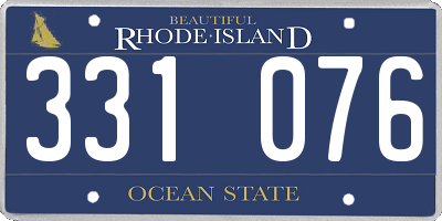 RI license plate 331076