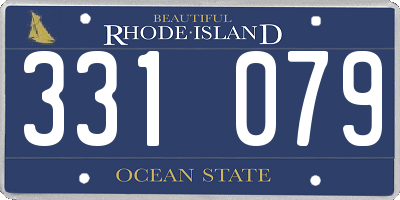 RI license plate 331079