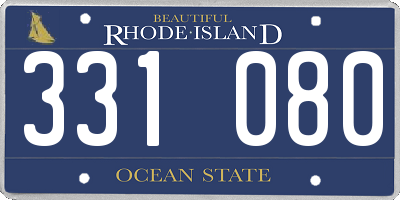 RI license plate 331080