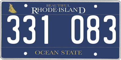 RI license plate 331083