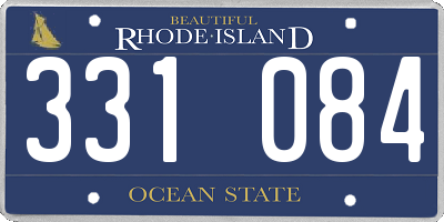 RI license plate 331084