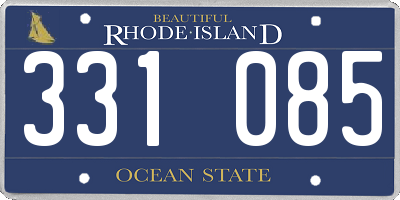 RI license plate 331085
